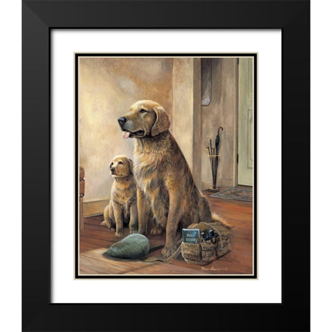 Trail Buddies Black Modern Wood Framed Art Print with Double Matting by Manning, Ruane