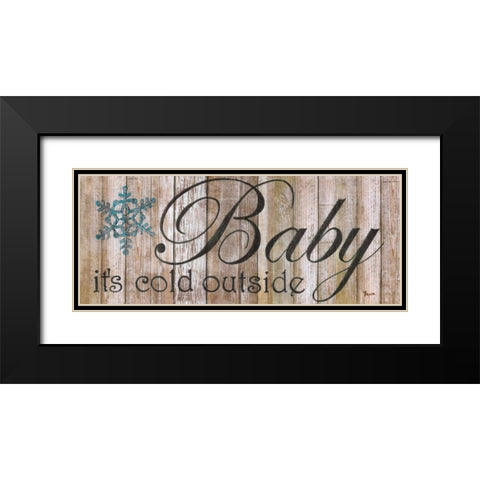 Baby Its Cold Black Modern Wood Framed Art Print with Double Matting by Tava, Janet