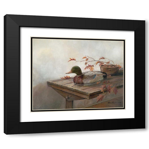 Acorn Harvest Black Modern Wood Framed Art Print with Double Matting by Manning, Ruane