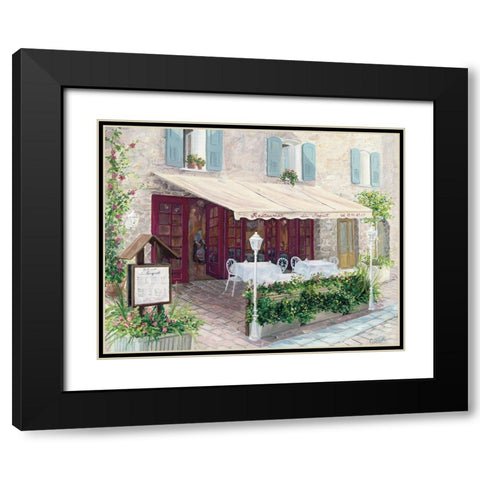 Le Restaurant Black Modern Wood Framed Art Print with Double Matting by Saxe, Carol