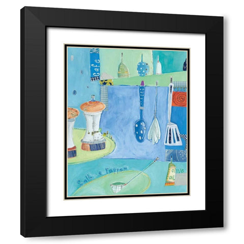Kitchen Collage III Black Modern Wood Framed Art Print with Double Matting by Pope, Kate and Elizabeth