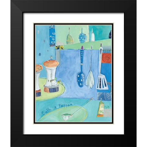 Kitchen Collage III Black Modern Wood Framed Art Print with Double Matting by Pope, Kate and Elizabeth