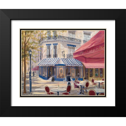 Laterna Romantico Black Modern Wood Framed Art Print with Double Matting by Saxe, Carol