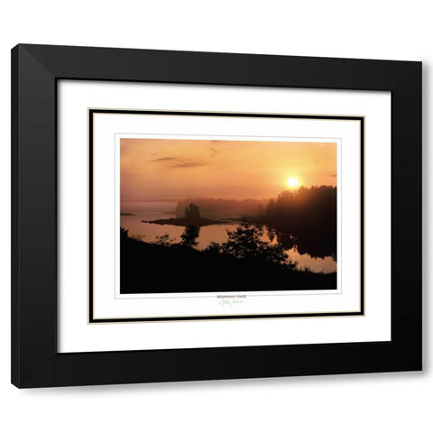 Morning Haze Black Modern Wood Framed Art Print with Double Matting by Jones, Mike