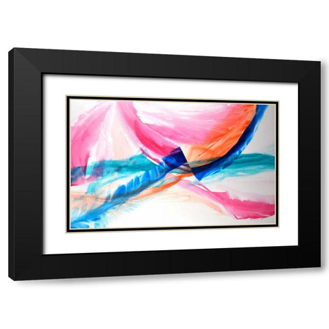 Convergence Black Modern Wood Framed Art Print with Double Matting by Segrest, Jane