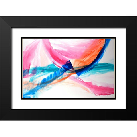 Convergence Black Modern Wood Framed Art Print with Double Matting by Segrest, Jane
