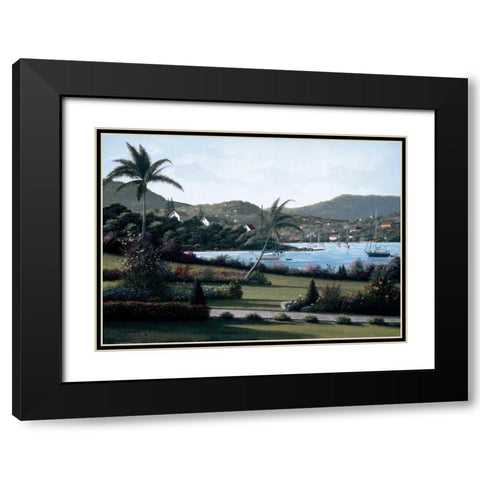 Seabreeze Black Modern Wood Framed Art Print with Double Matting by Saunders, Bill