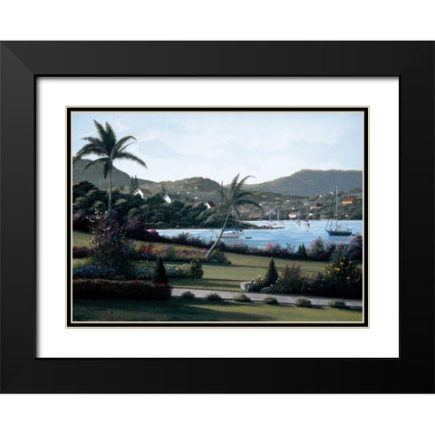 Seabreeze Black Modern Wood Framed Art Print with Double Matting by Saunders, Bill