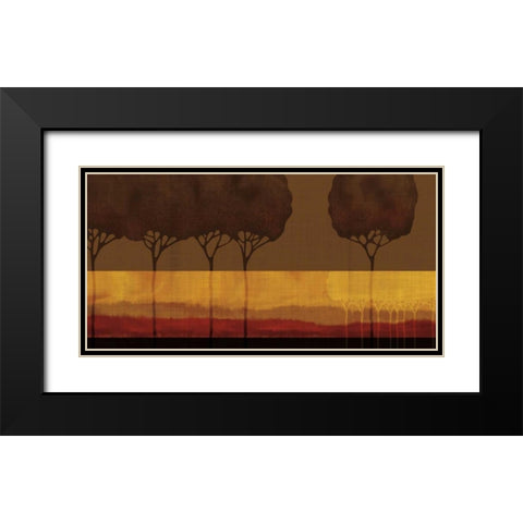 Autumn Silhouettes I Black Modern Wood Framed Art Print with Double Matting by Venter, Tandi