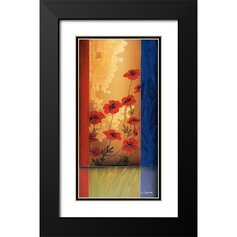 Painters Garden I Black Modern Wood Framed Art Print with Double Matting by Li-Leger, Don