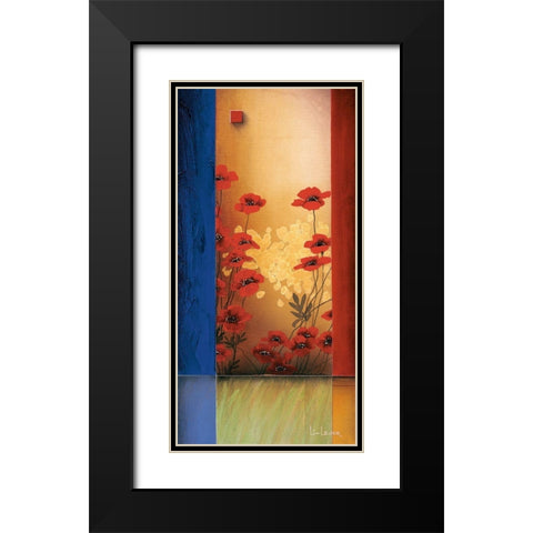 Painters Garden II Black Modern Wood Framed Art Print with Double Matting by Li-Leger, Don