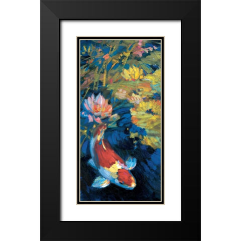 Asian Serenity I Black Modern Wood Framed Art Print with Double Matting by Ostlund, Leif