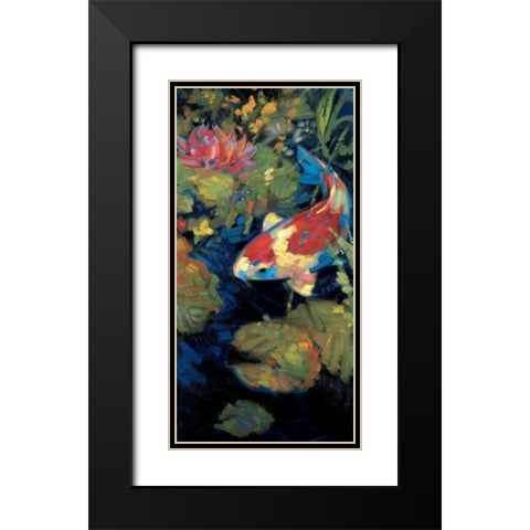 Asian Serenity II Black Modern Wood Framed Art Print with Double Matting by Ostlund, Leif