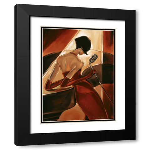Fever Black Modern Wood Framed Art Print with Double Matting by Biddle, Trish