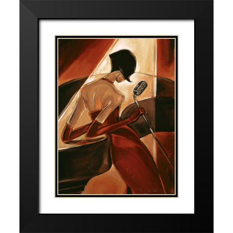 Fever Black Modern Wood Framed Art Print with Double Matting by Biddle, Trish