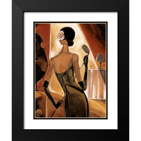 Jazz Samba Black Modern Wood Framed Art Print with Double Matting by Biddle, Trish
