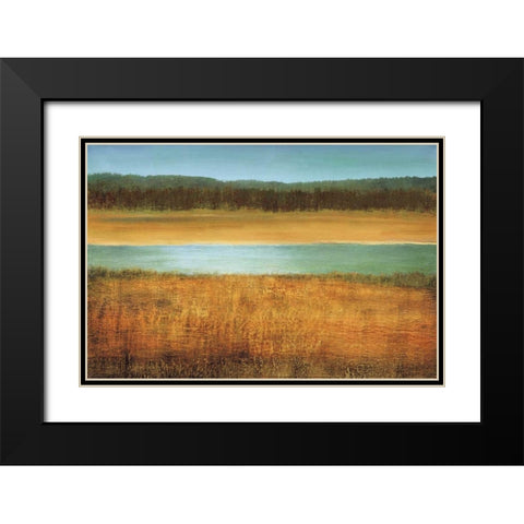 Riverside Black Modern Wood Framed Art Print with Double Matting by Gold, Caroline
