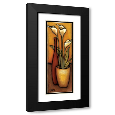 Copo-de-Leite Black Modern Wood Framed Art Print with Double Matting by Alves, Helena