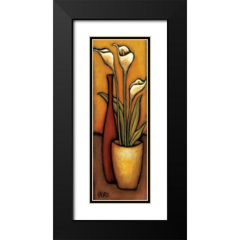 Copo-de-Leite Black Modern Wood Framed Art Print with Double Matting by Alves, Helena