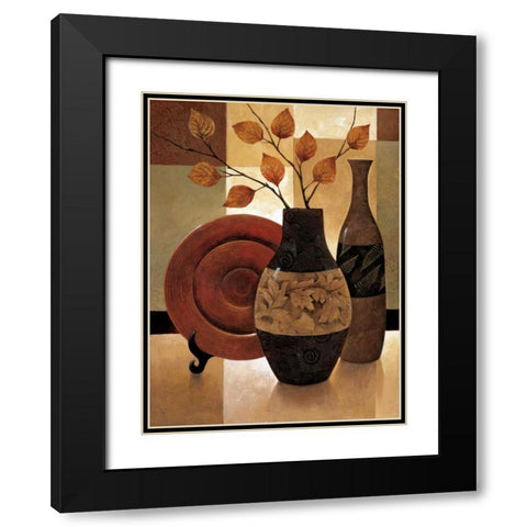 Natures Patchwork I Black Modern Wood Framed Art Print with Double Matting by Mallett, Keith