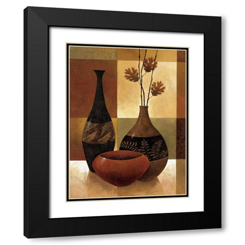 Natures Patchwork II Black Modern Wood Framed Art Print with Double Matting by Mallett, Keith