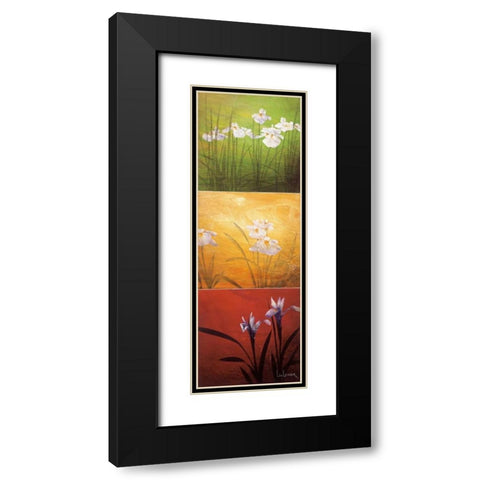 Karma Black Modern Wood Framed Art Print with Double Matting by Li-Leger, Don