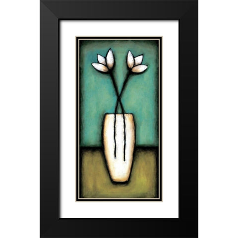 Water Blossoms I Black Modern Wood Framed Art Print with Double Matting by Eve