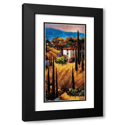 Hills Of Tuscany Black Modern Wood Framed Art Print with Double Matting by OToole, Nancy