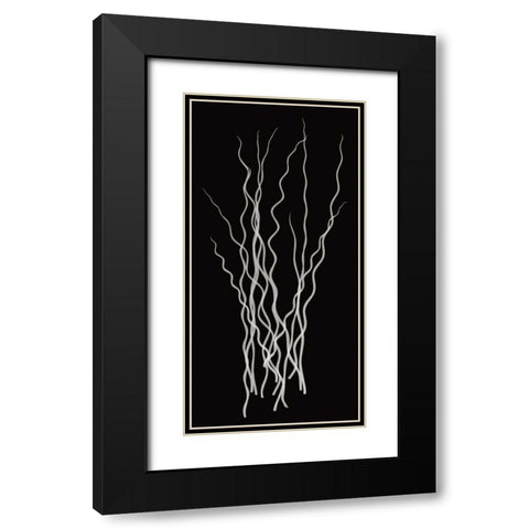 Three Rushes Black Modern Wood Framed Art Print with Double Matting by Wehtje, Jim
