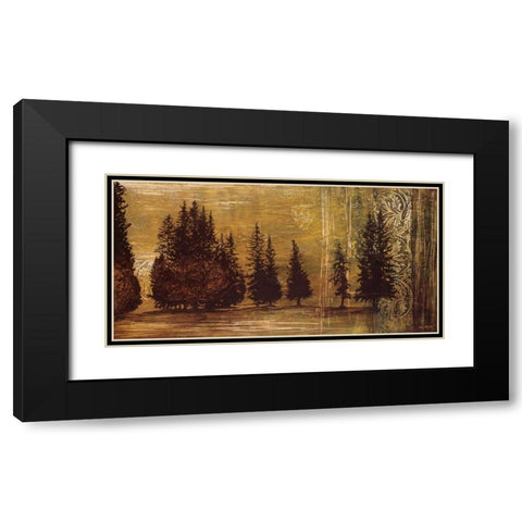 Forest Silhouettes I Black Modern Wood Framed Art Print with Double Matting by Thompson, Linda