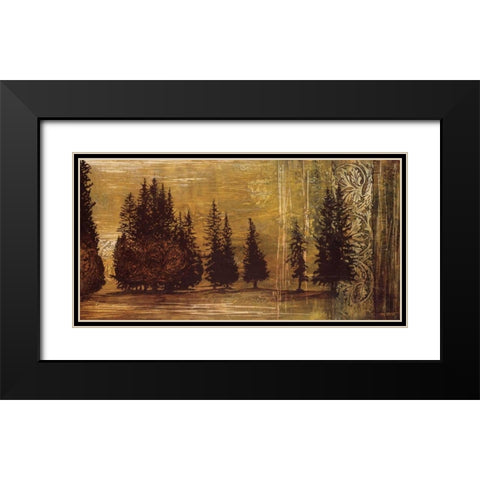 Forest Silhouettes I Black Modern Wood Framed Art Print with Double Matting by Thompson, Linda