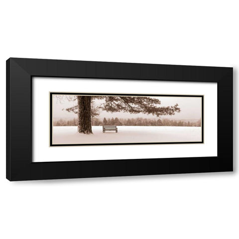 First Snow II Black Modern Wood Framed Art Print with Double Matting by Sleeper, Mike