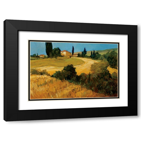 Bella Toscana Black Modern Wood Framed Art Print with Double Matting by Craig, Philip