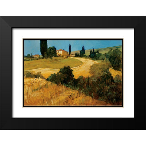 Bella Toscana Black Modern Wood Framed Art Print with Double Matting by Craig, Philip