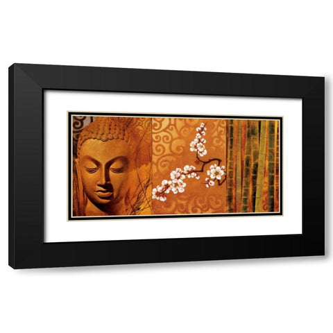 Buddha Panel I Black Modern Wood Framed Art Print with Double Matting by Mallett, Keith