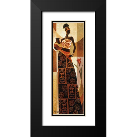 Naima Black Modern Wood Framed Art Print with Double Matting by Mallett, Keith