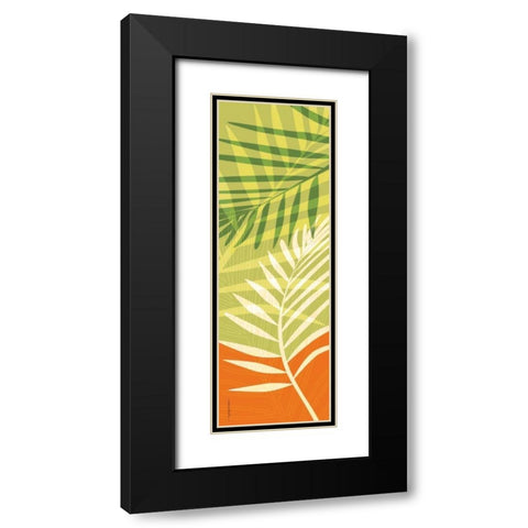 Tropic II Black Modern Wood Framed Art Print with Double Matting by Ahava