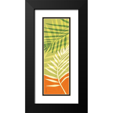 Tropic II Black Modern Wood Framed Art Print with Double Matting by Ahava