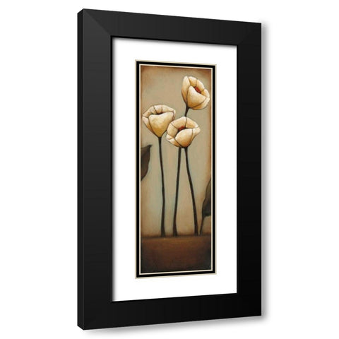Jardin de Flores II Black Modern Wood Framed Art Print with Double Matting by Alves, Helena