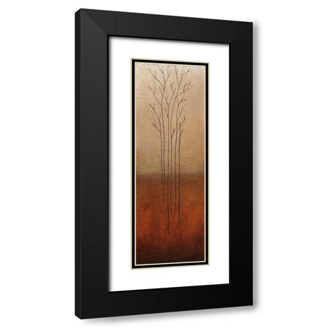 Branch Rouge Black Modern Wood Framed Art Print with Double Matting by Eve