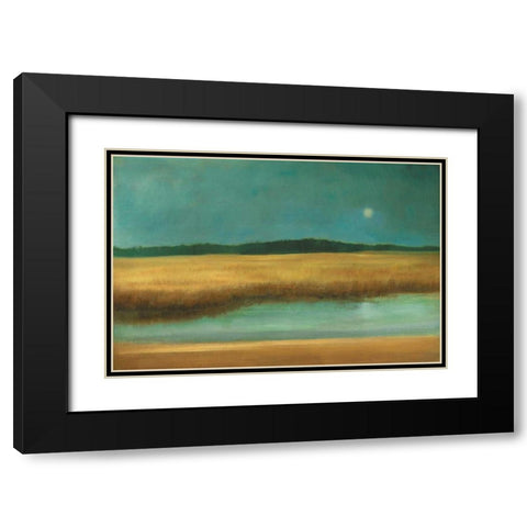 Harvest Moon Black Modern Wood Framed Art Print with Double Matting by Gold, Caroline