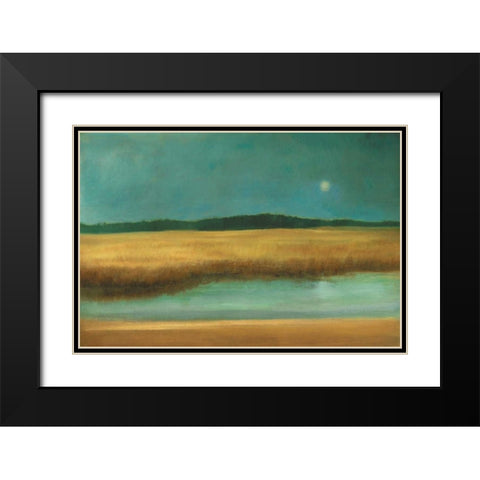 Harvest Moon Black Modern Wood Framed Art Print with Double Matting by Gold, Caroline
