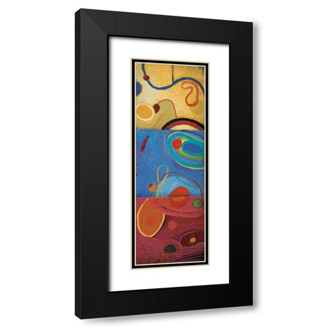 String Theory II Black Modern Wood Framed Art Print with Double Matting by Li-Leger, Don