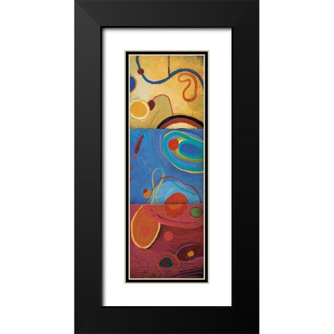 String Theory II Black Modern Wood Framed Art Print with Double Matting by Li-Leger, Don
