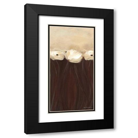 Poppy Bouquet Black Modern Wood Framed Art Print with Double Matting by Parker, Karen Lorena