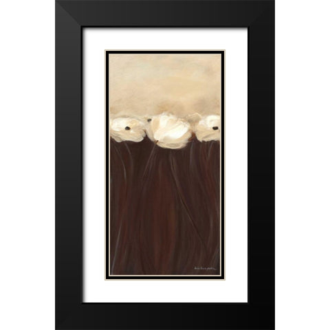 Poppy Bouquet Black Modern Wood Framed Art Print with Double Matting by Parker, Karen Lorena