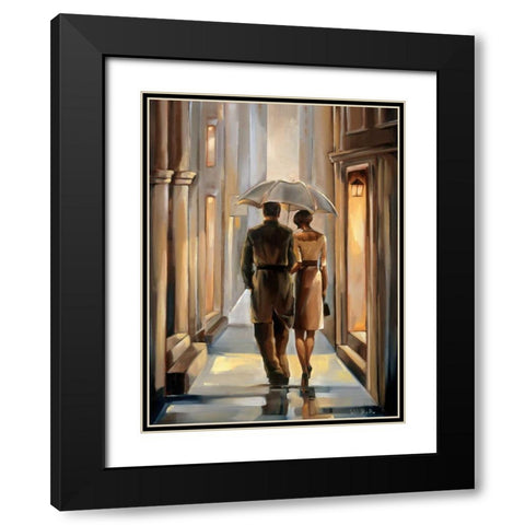 Reflections I Black Modern Wood Framed Art Print with Double Matting by Biddle, Trish