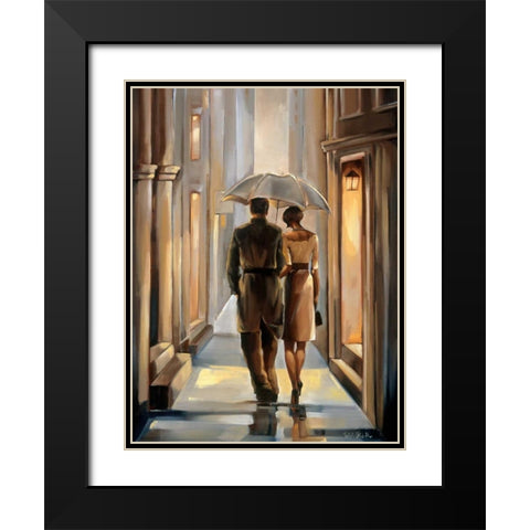 Reflections I Black Modern Wood Framed Art Print with Double Matting by Biddle, Trish