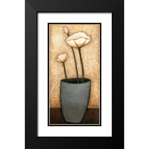 Mon Jardine I Black Modern Wood Framed Art Print with Double Matting by Alves, Helena