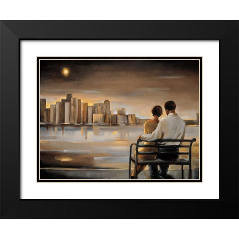 Reflections III Black Modern Wood Framed Art Print with Double Matting by Biddle, Trish